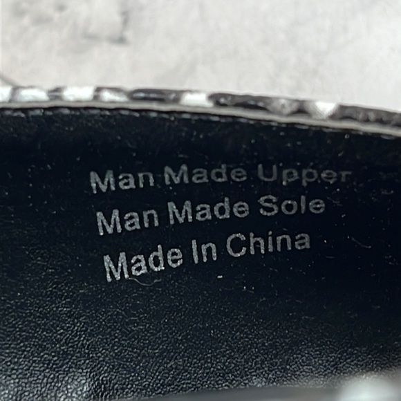 NWT Rampage Womens Blaine Black & White Snakeskin Slingback Flat Shoes Size 9 - Picture 7 of 10